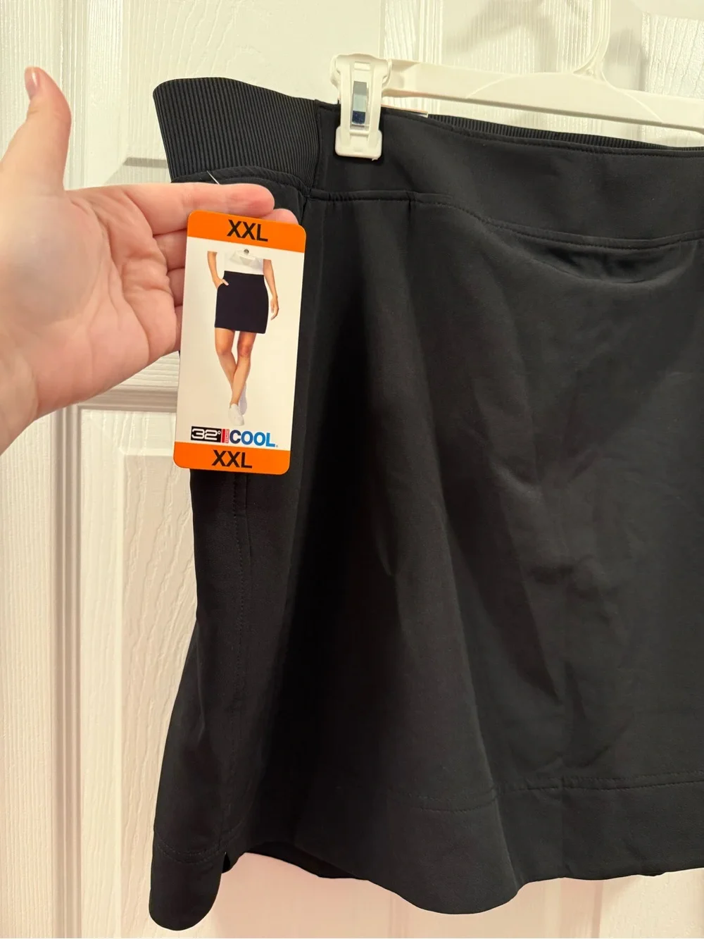 32 Degrees Womens Black midrise Skort size XXL
